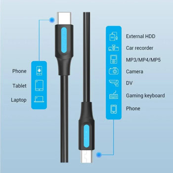 кабел vention cowbd usb c m to usb mini b m 5pin | JAR Computers кабел vention cowbd usb c m to usb mini b m 5pin