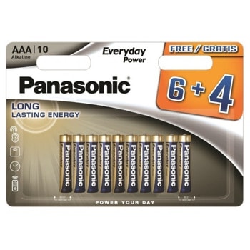 Батерии алкални Panasonic LR03/10BW, AAA, 10бр. | JAR Computers Батерии алкални Panasonic LR03/10BW