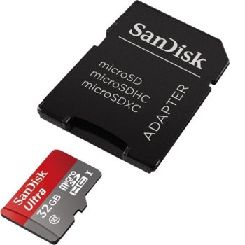 SanDisk Ultra microSDHC 32GB + SD Adapter Class 10