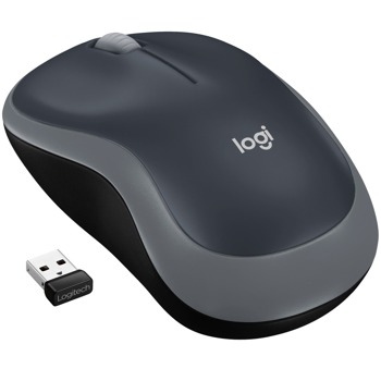 Мишка Logitech M185 EWR2 Swift Grey, оптична (1000 dpi), безжична, USB, сива image
