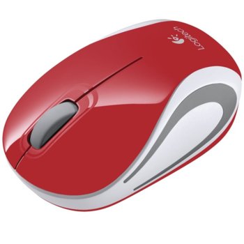 Мишка Logitech M187, оптична 1000 dpi, безжична, USB, mini, червена | JAR Computers Logitech M187 Red PN 910-002727