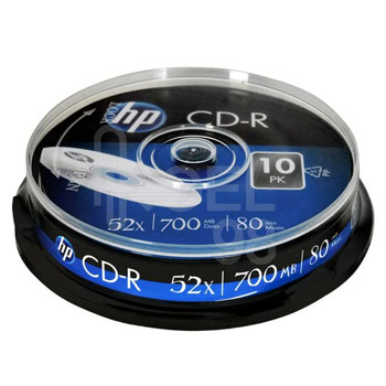 Оптичен носител CD-R, 700MB, HP 77119, 52x, 10бр. | JAR Computers HP CD-R 80min/700mb 10 бр 77119
