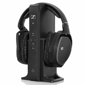 Слушалки Sennheiser RS 175, безжични, докинг станция с 3.5mm Jack и Optical-in, обхват до 100 метра, до 18 часа време на работа, черен | JAR Computers Sennheiser RS 175