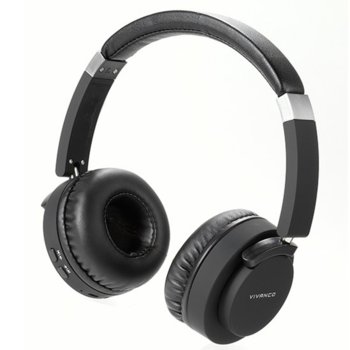 Слушалки Vivanco 2in1 37578, безжични, микрофон, 40мм неодимови говорители, 3.5.мм жак, черни | JAR Computers Vivanco 37578