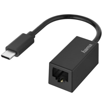 Мрежови адаптер HAMA 200322, ot USB-C(м) към 1x 10/100/1000 | JAR Computers HAMA-200322