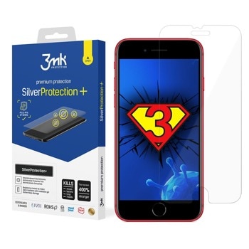 Защитно фолио 3MK SilverProtection+, за Apple iPhone 7/8/SE, антимикробно image