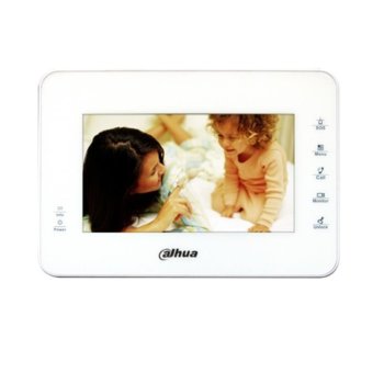 Монитор Dahua VTH1560BW, за видеодомофонна система, до 32 канала, 8 алармени входа, 7.0"(17.78 cm) TFT LCD 800х480 сензорен дисплей, H.264, двупосочно аудио, 10/100Mps RJ-45, 4GB Flash памет | JAR Computers Dahua VTH1560BW