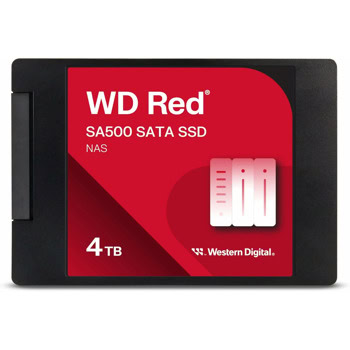Памет SSD 4TB Western Digital Red SA500 NAS (WDS400T2R0A-68CKB0), SATA 6Gb/s, 2.5"(6.35cm), скорост на четене до 560MB/s, скорост на запис до 520MB/s | JAR Computers Western Digital Red SA500 NAS 4TB WDS400T2R0A
