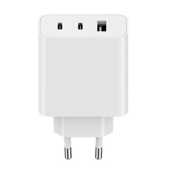 Зарядно устройство Xiaomi GaN Charger 2C1A (BHR7493EU), от контакт към 2x USB-C(ж), 1x USB-A(ж), 5V/3A, бяло, 67W | JAR Computers Xiaomi GaN Charger 2C1A 67W BHR7493EU