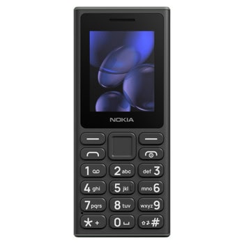 Мобилен телефон Nokia 105 (2025) (черен), поддържа 2 SIM карти, 2" (5.08 cm) LCD дисплей, 4MB RAM, 4MB Flash памет (+microSD слот) | JAR Computers Nokia 105 Dual SIM 2025 Black SP01Z07Z2068Y