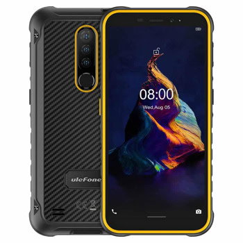 Смартфон Ulefone Armor X8i (оранжев), поддържа 2 SIM карти, 5.7" (14.48cm) HD IPS дисплей, осемядрен Mediatek Helio A25, 3GB RAM, 32GB Flash памет (+microSD слот), 13 + 2 + 2 & 8 Mpix камери, Android | JAR Computers Ulefone Armor X8i 3/32GB Orange