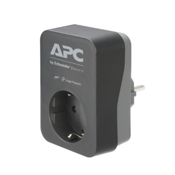 Eлектрически филтър APC Essential SurgeArrest, 1 гнездо, пикова мощност 4000W, номинален изходен ток 16A, черен image