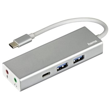 4-портов хъб USB 3.1 Type-C HAMA Aluminium