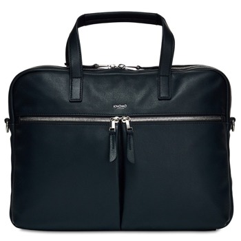 Knomo Hanover Slim Leather Laptop Briefcase 14