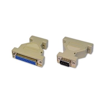 Преходник D-Sub 9pin (м) към 25pin (ж) | JAR Computers Преходник D-Sub 9п.м./25п.ж.