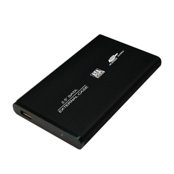 Кутия 2.5"(6.35 cm), LogiLink UA0041B, за 2.5" SATA HDD, USB 2.0, алуминий, черна | JAR Computers 2.5 LogiLink UA0041B