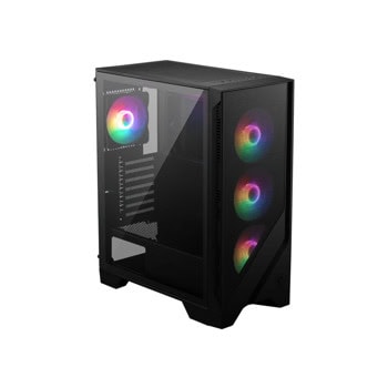 Кутия MSI MAG FORGE 120A, ATX/microATX/Mini-ITX, 2x USB 3.2 Gen 1 Type-A, с прозорец, черна, без захранване | JAR Computers MSI MAG FORGE 120A B65