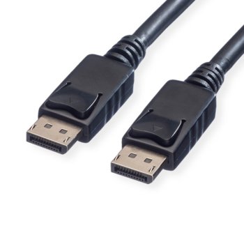 Кабел Roline 11.99.5766, от DisplayPort(м) към DisplayPort(м), 4096x2560 @60Hz, 10m, черен | JAR Computers ROLINE 11.99.5766