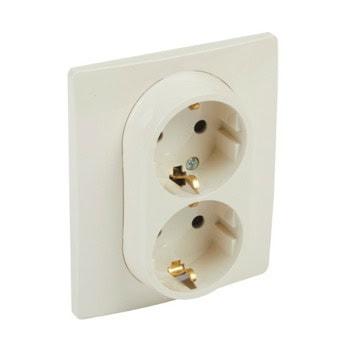 Контакт Legrand Niloe, 16A, двоен с рамка, крем | JAR Computers Legrand 764634