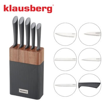 комплект ножове klausberg KB 7979 6 части кафяви | JAR Computers комплект ножове klausberg KB 7979 6 части кафяви