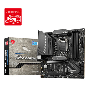 Дънна платка MSI MAG B560M MORTAR, B560, LGA1700, DDR4, PCI-E 3.0, (DP&HDMI), 6x SATA 6Gb/s, 2x M.2, 1x USB3.2 Gen 2x2 Type-C, mATX | JAR Computers MSI MAG B560M MORTAR 7D17-002R