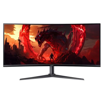 Монитор Acer Nitro XZ340CUHbiiphx (UM.CX0EE.H01), 34" (86.36cm) VA Curved панел, 100Hz, UWQHD, 1ms (VRB), 100 000 000:1, 250cd/m2, DisplayPort, HDMI | JAR Computers Acer Nitro XZ340CUHbiiphx UM.CX0EE.H01