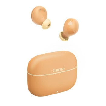 Слушалки Hama Freedom Buddy II, безжични, Bluetooth, микрофон, до 16 часа време на работа, управление с гласови асистенти Google и Siri, оранжеви | JAR Computers Hama Freedom Buddy II Orange 221763