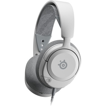 Слушалки SteelSeries Arctis Nova 1 White, микрофон, гейминг, Active Noise Cancellation, 360° Spatial Audio, AirWeave мемори пяна, USB, еквалайзер Pro-Grade, бели | JAR Computers SteelSeries Arctis Nova 1 White 61607