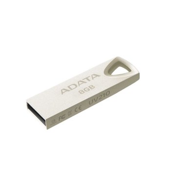Памет 8GB USB Flash Drive, A-Data UV210, USB 2.0, сива, удароустойчива, водоустойчива | JAR Computers A-Data UV210 8GB