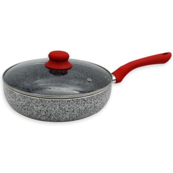 Дълбок тиган Zephyr ZP 1319 NM24CD, алуминий, мраморно покритие, 26 cm диаметър, 6.5 cm дълбочина, черен | JAR Computers Дълбок тиган Zephyr Actual Line ZP 1319 NM24CD