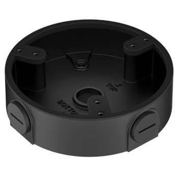 Разпределителна кутия Dahua PFA137-BLACK, водоустойчива, алуминий, Ф122.0 mm x 34.2 mm., до 1кг товар, за външен монтаж, черна | JAR Computers DAHUA PFA137-BLACK