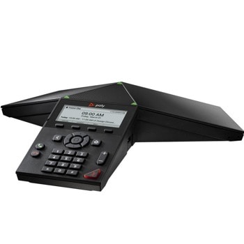 Конферентен телефон Poly TRIO 8300 IP, Wi-Fi(802.11n), свързаност Wi-Fi2/USB/Bluetooth/IP, Микрофони 3, обхват на микрофоните до 3,7м/360°, черен image