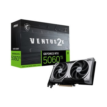 Видео карта Nvidia GF RTX 5060 Ti, 16GB, MSI Ventus 2X Plus, PCI-E 5.0, GDDR7, 128-bit, DisplayPort, HDMI | JAR Computers MSI GF RTX 5060 Ti 16GB Ventus 2X Plus