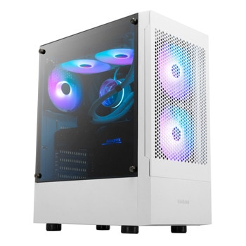 Кутия Gamdias Talos E3 Mesh WH, ATX/mATX/Mini-ITX, 1x USB 3.0, с прозорец, бяла, без захранване | JAR Computers Кутия Gamdias Talos E3 Mesh WH