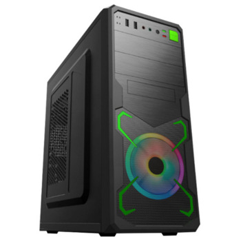 Кутия Omega HG Xtreme SX-C3153A PANEL+FAN, ATX/mATX, 2x USB 2.0, черна, без захранване | JAR Computers Omega HG XTREME SX-C3153A PANEL+FAN