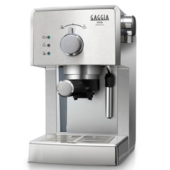 Кафемашина еспресо Gaggia Prestige RI8437/11, 1025W, 15 bar, Филтър под налягане Crema, сребристa | JAR Computers Кафемашина GAGGIA Prestige RI8437/11