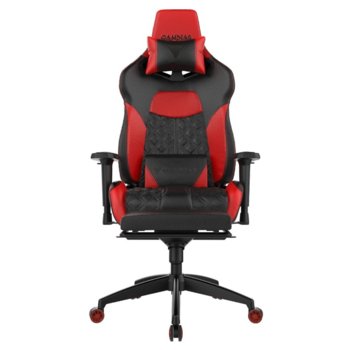 Геймърски стол Gamdias Achilles P1-L, кожа, до 200kg, черен/червен | JAR Computers Gamdias Achilles P1-L RGB Black/Red