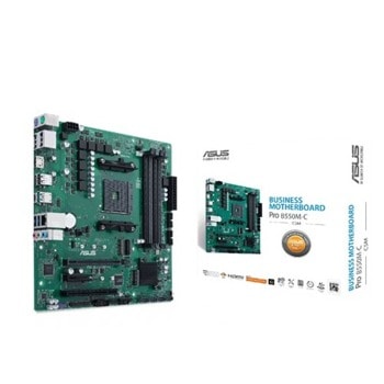 Дънна платка Asus Pro B550M-C/CSM, B550, AM4, DDR4, PCI-E 4.0 (DP/HDMI), 4x SATA 6Gb/s, 2x M.2, 1x USB 3.2 Gen 2 Type C, Micro ATX | JAR Computers Asus Pro-B550M-C-CSM 2Y