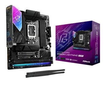 Дънна платка ASROCK B860M LIGHTING WIFI, B860, LGA1851, DDR5, PCIe 5.0, (DP&HDMI), 4x SATA 6Gb/s, 3x M.2, 2 x USB 3.2 Gen2, 2.5GbE LAN, Wi-Fi 6E, Bluetooth 5.3, Micro ATX | JAR Computers Дънна платка ASROCK B860M LIGHTING WIFI