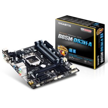 Дънна платка Gigabyte GA-B85M-DS3H-A, B85, LGA1150, DDR3, PCI-E (HDMI&DVI), 4x SATA 6Gb/s, 2x USB 3.0, microATX | JAR Computers Gigabyte GA-B85M-DS3H-A