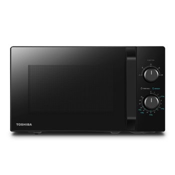 Микровълнова фурна Toshiba MW-MM20PBK, механично управление, 800W, 20л. обем, 4 степени на мощност, черна | JAR Computers Toshiba MW-MM20PBK