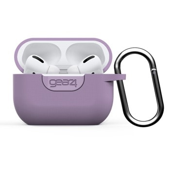 Калъф за слушалки Gear4 D3O Apollo Apple Airpod Pro Case Lilac, за Apple AirPods Pro, силиконов, с карабинер, лилав | JAR Computers Gear4 D3O Apollo Apple Airpod Pro Case Lilac