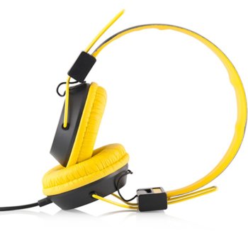 Слушалки с микрофон Modecom MC-400 Circuit (жълти)