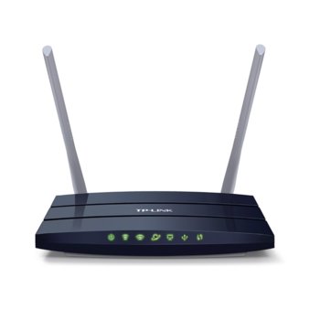 Рутер TP-Link Archer C50, 1200Mbps, 2.4GHz(300 Mbps)/5GHz(867 Mbps), Wireless AC, 4x LAN 100, 1x WAN 100, 1x USB 2.0, 2x външни антени | JAR Computers TP-Link Archer C50