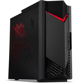 Настолен компютър Acer Nitro 50 N50-650 (DG.E3MEX.00A), шестнадесетядрен Intel Core i7-13700F 2.1/5.2GHz, Nvidia GF RTX 4060 Ti 8GB, 16GB DDR4, 512GB SSD NVMe, 1x USB 3.2 Gen 2 Type-C, 1x USB 3.2 Gen 2, No OS | JAR Computers Acer Nitro 50 N50-650 DG.E3MEX.00A