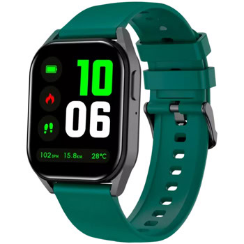 Смарт часовник Canyon Chatter SW58, 1.8" (4.57cm) IPS дисплей, Bluetooth, 128MB Flash памет, спортни режими, сензор за следене на сърдечния ритъм, мониторинг на съня, приемане на обаждания, IP67 водоустойчивост, зелен | JAR Computers Canyon Chatter SW58 Black Green CNS-SW58BG