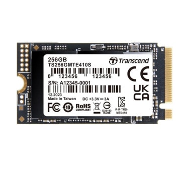 Памет SSD 256GB Transcend 410S (TS256GMTE410S), NVMe, M.2 (2242), скорост на четене до 3300MB/s, скорост на запис до 1600MB/s | JAR Computers Transcend 410S 256GB TS256GMTE410S