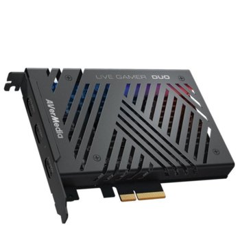 Кепчтър AVerMedia LIVE Gamer DUO, 2160p 60fps HDR, PCIe x4, вътрешен, HDMI | JAR Computers AVerMedia LIVE Gamer DUO