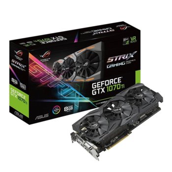 Видео карта GF GTX 1070 Ti, 8GB, Asus ROG-STRIX-GTX1070TI-8G-GAMING, PCI-E 3.0, GDDR5, 256-bit, Display Port, HDMI, DVI | JAR Computers Asus ROG-STRIX-GTX1070TI-8G-GAMING