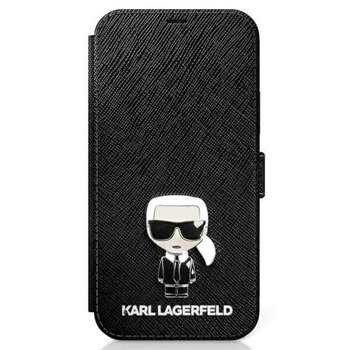 Saffiano Ikonik Booktype Leather за iPhone 12 mini